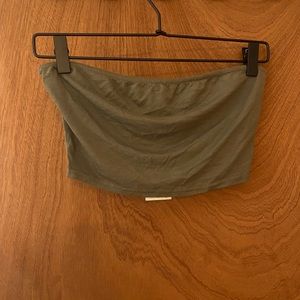 Olive Green Bandeau Top